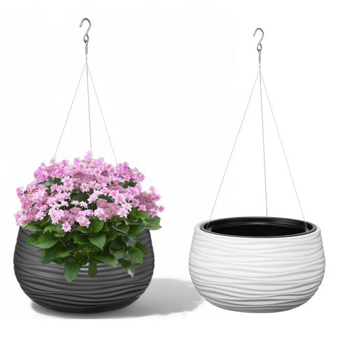 Blumenampel groß rund wellen - blumenampel,