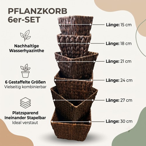 Pflanzkorb wasserhyazinthe - pflanzkorb,