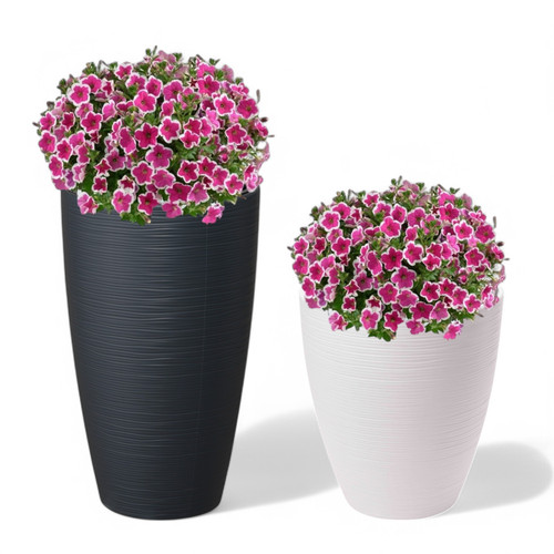 Blumenkübel rund wellen 4 - 3d,