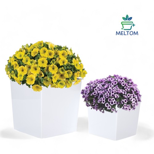 Blumenkübel eckig hochglanz - blumenkübel,