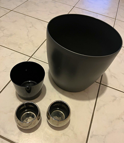 Blumenstopf set silberne - blumenstopf-set:,