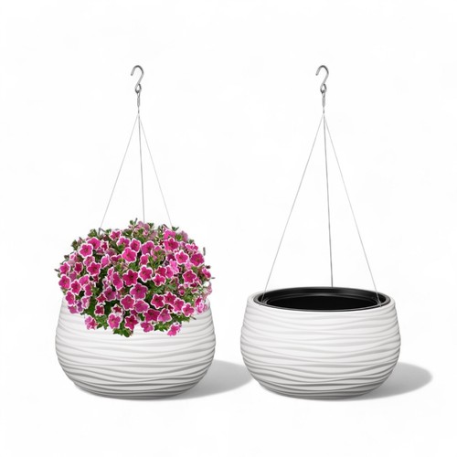 Blumenampel groß rund wellen - rund,