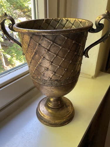 Große pokalvase patina shabby - pokalvase,