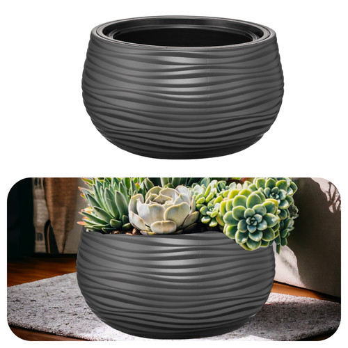 Blumentopf groß rund wellen - blumentopf,